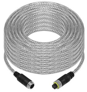 4 Pin Aviation Extension Cable With Metal Braid For Vehicle Rearview System excellent protection