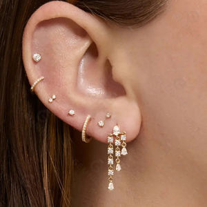 Collar y Pendientes de Plata 925 con Diamantes Gemnel de Origen Ético, Diseño de Gota con Piedra en Forma de Pera, para Mujer - Product Image 4