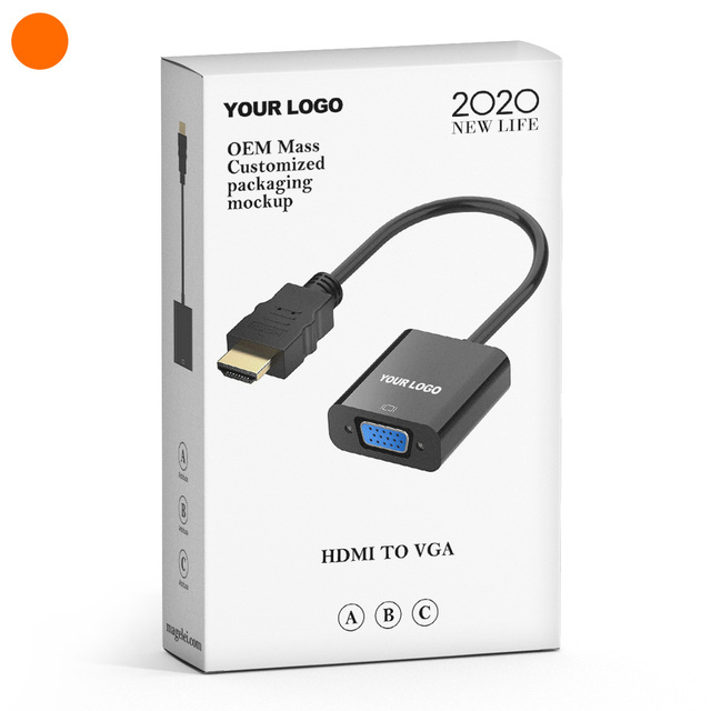 Hot Sale 1080P Hdmi Male to VGA Female Adaptor Cable Hdmi Vga Adapter Without Audio