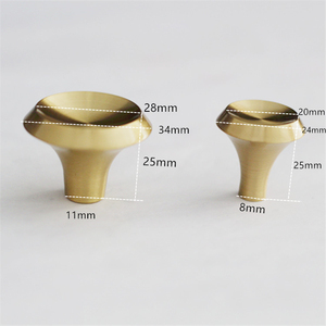 Hammer Brass Round Cabinet <strong>Door</strong> <strong>Knobs</strong> And Handles Furniture Cupboard Wardrobe Gold Drawer Pull Handles Copper Brass <strong>Knob</strong> - Product Image 5