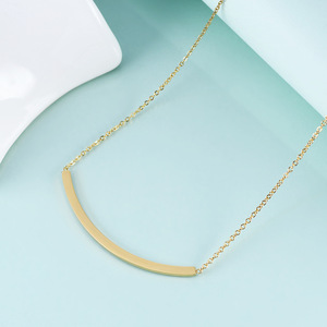 Collar de cadena curvada de acero inoxidable para mujer, diseño geométrico de 50 mm, para uso diario, joyería femenina - Product Image 4