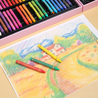 Lot de 251 outils de dessin et de peinture en boîte en bois pour enfants : crayons, feutres aquarelles et poudres – Idéal pour l'école et les fournitures artistiques