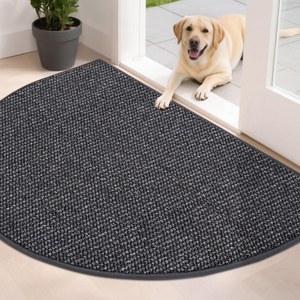 Tapis de <span class=keywords><strong>porte</strong></span> de trappeur de saleté demi-cercle tapis d'entrée lavables antidérapants tapis de sol de bienvenue à profil bas pour <span class=keywords><strong>porte</strong></span> avant arrière - Product Image 1