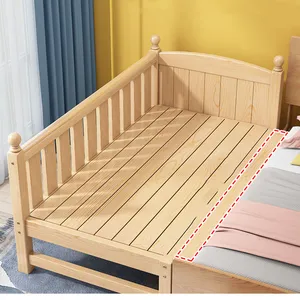 क्लासिक ऊंचाई समायोज्य स्विंग ठोस लकड़ी बच्चों एकल बच्चे सो बिस्तर