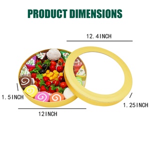 Caja de Regalo Redonda de Cartón para Dulces, Frutas, Chocolate y Charcutería, para San Valentín - Product Image 6