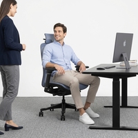 Nouvelle Chaise de Bureau Ergonomique en Maille, Pivotante et Confortable, pour Dirigeant, Réunion et Conférence