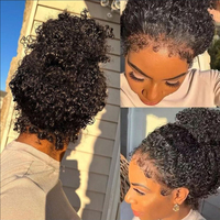 Pelucas de Cabello Humano Rizado 360 Full Lace Transparent Frontal sin Pegamento con Nudos Decolorados y Línea de Cabello Natural, Estilo Xuchang 4C Kinky Edges, Venta al por Mayor
