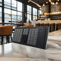 Teclado POS KB66 Totalmente Programable con Lector de Tarjetas Magnéticas para Sistema POS, Precio Directo de Fábrica, Venta al por Mayor