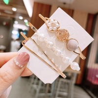 B.PHNE Ensemble de 3 ou 8 Pièces Accessoires de Coiffure Fille Style Beauté Tendance Alliage Perles Strass Épingles et Pinces à Cheveux pour Femme