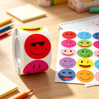 Autocollants personnalisés Haoxuan OEM en rouleau, autocollants imprimés imperméables, étiquettes de récompense colorées, autocollants mignons au design de dessins animés