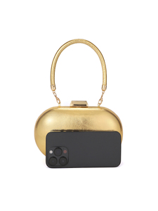Bell High Quality Fashion Mini Gold Metal Evening Bag PU Leather Party Chain Dress Bridal Handbag <b>Wedding</b> <b>Clutch</b> Waterproof - Product Image 3