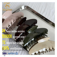 Barrette à cheveux géométrique Maillard de style français pour femmes, grande taille, style euro-américain, chic, pour les fêtes, tous les jours, accessoire pour la tête