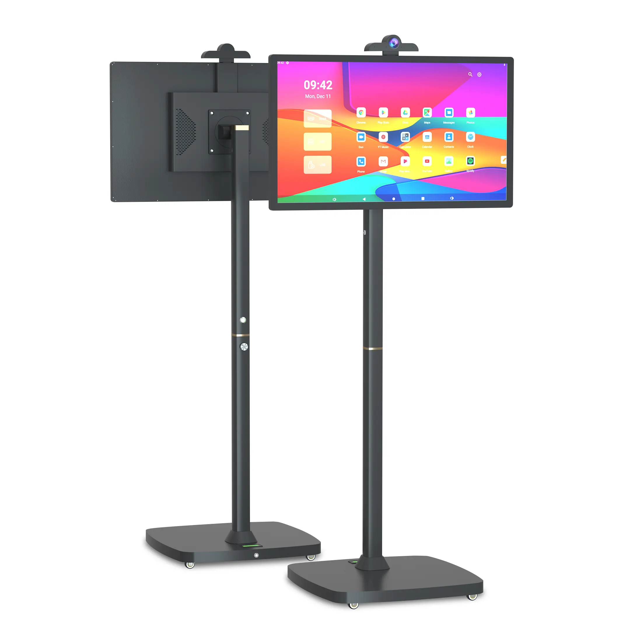 하이 퀄리티 베스트 셀러 대기 모드 안드로이드 12 높이 조절 가능한 스마트 TV 방송 스트리밍 휴대용 움직이는 TV 화면