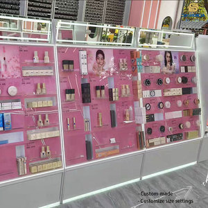 Étagère de présentation de cosmétiques en bois moderne, comptoir de maquillage, étagère pour soins de la peau, présentoir de masques pour salon de beauté - Product Image 4