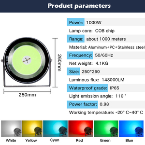 ไฟ LED รูปปลาหมึกสำหรับตกปลา1000W ไฟ LED สีเขียวกันน้ำโคมไฟรูปโบว์สีฟ้า - Product Image 3