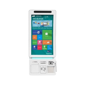 Bulk Wholesale 23.6 Inch Wall Mount Curved Screen Self Service Kiosk Card Reader Facial Camera Qr Code Payment Methods Kiosk - Product Image 1