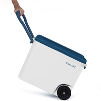 Glacière isotherme haut de gamme Icemaster sur roulettes, ensemble de glacières rigides en plastique isolées pour l'extérieur avec roulettes