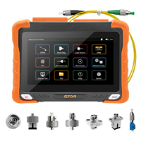 Testeur de fibre optique OTDR Rsrteng 1310/1550nm 32dB/30dB 420km 7 pouces avec support de carte d'événements, OPM, VFL, LS, OLS, test et analyse à distance Ethernet
