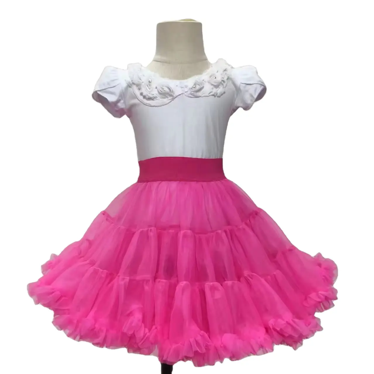 2024 neuer chinesischer Stil märchenprinzessinkleid Mädchen Geburtstagskleid Sommer weißes rosa Kinderkleid