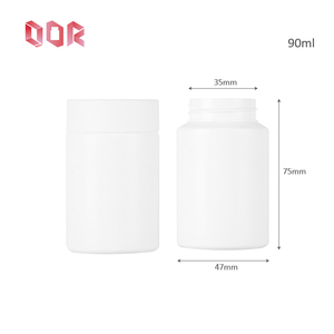 Proveedor a granel, botella de hombro oblicuo de HDPE, 3oz, 4oz, tarro de píldora opaco blanco, tapa a prueba de niños para cápsulas de curcumina de cúrcuma - Product Image 5