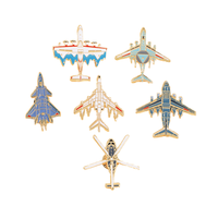 Broche de série d'avion d'avion de dessin animé de personnalité créative à la mode nouveau pour l'épinglette avec la technique de gravure coulée