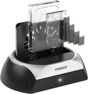 FIDECO 2.5/<span class=keywords><strong>3.5</strong></span>インチ ハードドライブ ドッキングステーション 冷却ファン付き M2 NGFF NVMe HDD ドッキング - Product Image 1