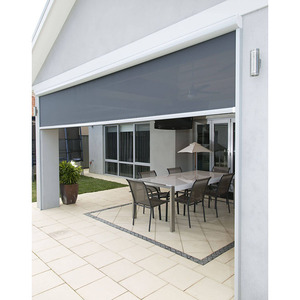 Parasole elettriche elettriche per esterni con parasole in PVC motorizzato per finestre Patio, installazione in colore nero - Product Image 6