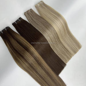 100% extensión de cabello de trama de doble genio de volumen atado a mano 24 pulgadas micro humano de onda de cuerpo rizado negro - Product Image 2