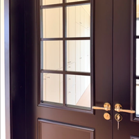 Porte intérieure à battants noire française pour projets de rénovation de villas, appartements, hôtels et bâtiments résidentiels – Personnalisable