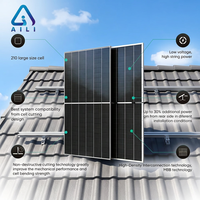 Panneau solaire monocristallin PERC bifacial AILI 200W demi-cellule, cadre en alliage d'aluminium anodisé, efficacité de 23,5 % pour balcon