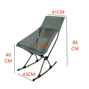 Стул с высокой спинкой и луной, изготовленный на заказ складной стул для отдыха на открытом воздухе, ультралегкий стул для рыбалки, кемпинга, пляжа