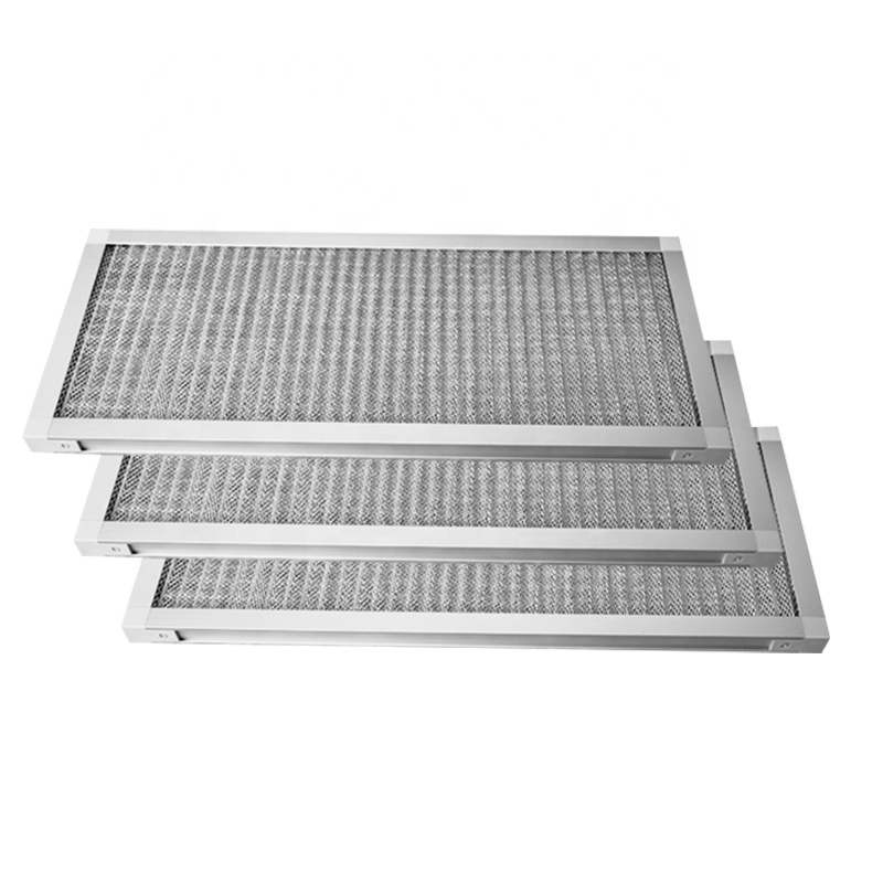 Filtro de Metal lavable para purificador de aire, reemplazo de marco de aluminio, prefiltro