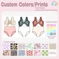 Maillots de bain une pièce personnalisés pour filles avec nœud au dos et découpes, séchage rapide et tissu extensible, échantillon rapide en 1 à 3 jours