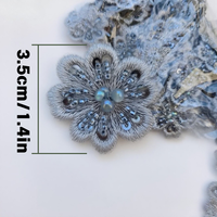 Meilleure vente : Patch floral brodé de perles et de sequins, embellissement maximaliste pour robe de mariée et décoration de robe de luxe