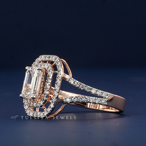 14K Solid Gold Synthetic Lab Grown <b>Diamond</b> <b>Ring</b> for Women Elegant Luxury Engagement Jewelry High Quality Fine Jewelry Gift - Product Image 2