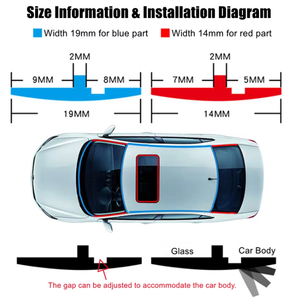 Tùy chỉnh xe thời tiết Tước phổ tự dính tự động cao su dự thảo Dải con dấu cho kính chắn gió cửa sổ trời Khoảng cách xe Dải phổ - Product Image 4