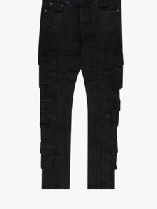 Jeans en denim pour homme HaiYao 2026, sur mesure, de haute qualité, noir délavé, coupe skinny, poches, streetwear, hip-hop, OEM ODM, Y2K, marque AM, coton - Product Image 6