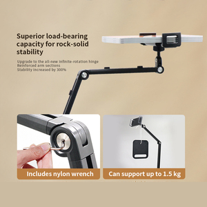 Siêu mạnh mẽ Heavy-Duty phổ có thể điều chỉnh Tablet tầng điện thoại chủ điện thoại linh hoạt đứng với Carton Đóng Gói cho giường sử dụng - Product Image 4