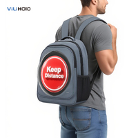 Layar LED Tas Ransel Kipas Hologram 3D, Layar Transparan Full HD, Panel Signage Digital untuk Periklanan, Tampilan Ultra Jernih