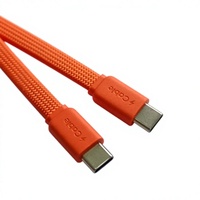 Cable USB C a USB C de 6 Pulgadas con Cordón, Carga Rápida PD de 60W, Cable de Carga Trenzado Corto, Varios Colores Macaron