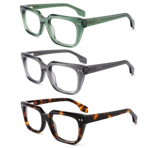 Klasik dikdörtgen gözlük kaplumbağa kahverengi asetat çerçeve Retro Vintage erkekler kadınlar için <span class=keywords><strong>50s</strong></span> 60s tarzı kaliteli gözlük - Product Image 1