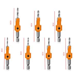 1set 5mm Hex Shank <strong>Countersink</strong> <strong>Drill</strong> Bit Double Flute High Speed Steel Wood Boring Bit for Concealed Screw Holes <strong>Mill</strong> - Product Image 2
