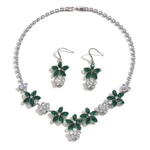 Parure de bijoux vintage plaqué or de luxe, style européen et américain, avec pendentif perle, boucles d'oreilles et collier ras du cou, pour anniversaire - Product Image 5