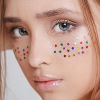 Flocons de neige, points et étoiles en polyester pailleté pour la décoration artisanale de Noël, vente en gros, fournitures de fête pailletées pour les fêtes