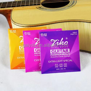 Cordes de guitare métallisées polies - Ensembles de 6 cordes pour guitares électriques et acoustiques - Emballage modèle DP/DN - Vente en gros - Product Image 1