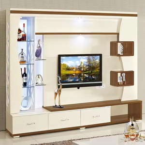 Fabrika oturma odası mobilya basit tv standı ahşap duvar ünitesi tv dolabı modern - Product Image 5