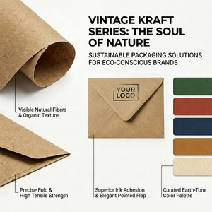 Enveloppe cadeau personnalisée avec logo imprimé, en kraft brun, auto-adhésive, pour les cadeaux de <span class=keywords><strong>mariage</strong></span>, l'emballage de bijoux, recyclable - Product Image 3