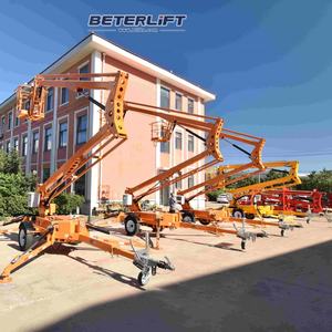 BETERLIFT Trailer hidrolik terpasang pria, 20m 18m 16m 14m 12m 10m 8m Platform angkat Cherry Picker ditarik angkat Boom untuk pekerjaan udara - Product Image 3