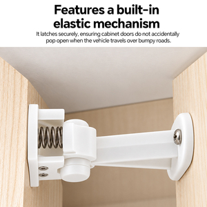HOMFUL Loquet <span class=keywords><strong>de</strong></span> <span class=keywords><strong>porte</strong></span> à ressort en nylon PA6 50 mm pour <span class=keywords><strong>camping</strong></span>-<span class=keywords><strong>car</strong></span>, <span class=keywords><strong>porte</strong></span>-bagages, placard, caravane, remorque, blanc - Product Image 4