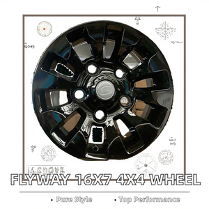 Jantes en alliage d'aluminium FLYWAY 16x8.0 taille 4x4 5H165.1 finition noir brillant pour <span class=keywords><strong>Land</strong></span> <span class=keywords><strong>Rover</strong></span> Defender, nouveau ET 20mm - Product Image 3